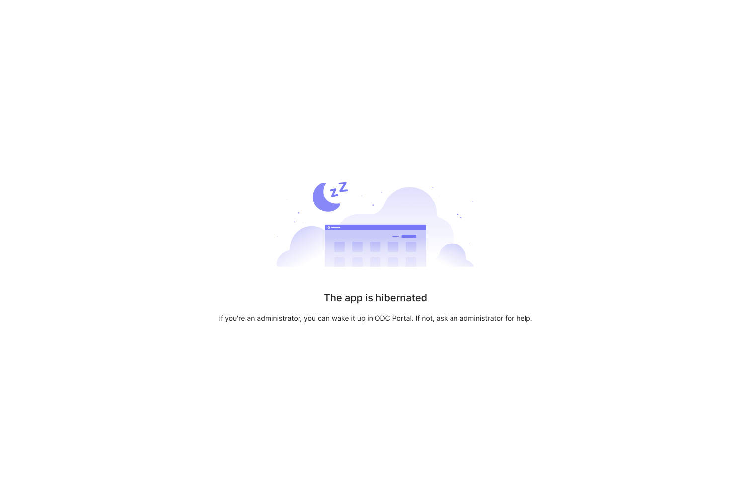 Environment Hibernated